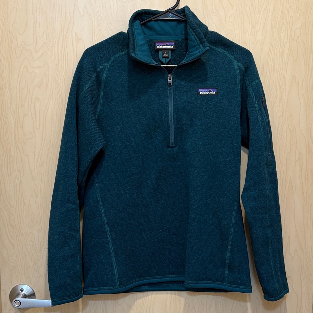 Patagonia Women's Better Sweater Quarter-Zip (Dark Borealis Green)